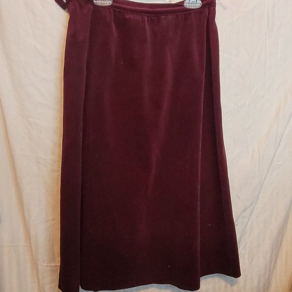 Burgundy 2 Piece Skirt Suit Combed Cotton Womens 13 Thats Me Junior Sportswear - Picture 12 of 14